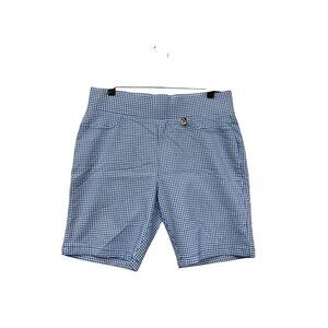 Tommy Hilfiger Womens Blue Gingham Shorts Size 14 #6411